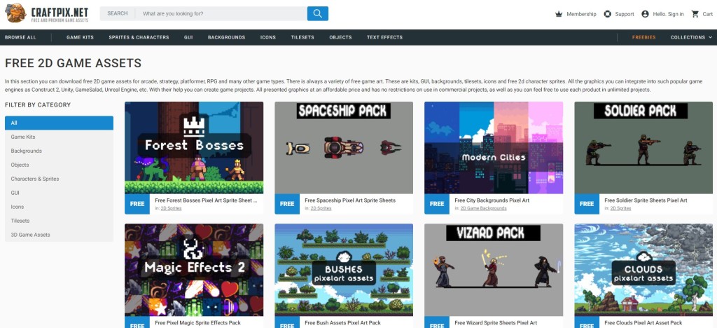 Top 10 Websites To Download Free 2D and 3D Game Assets